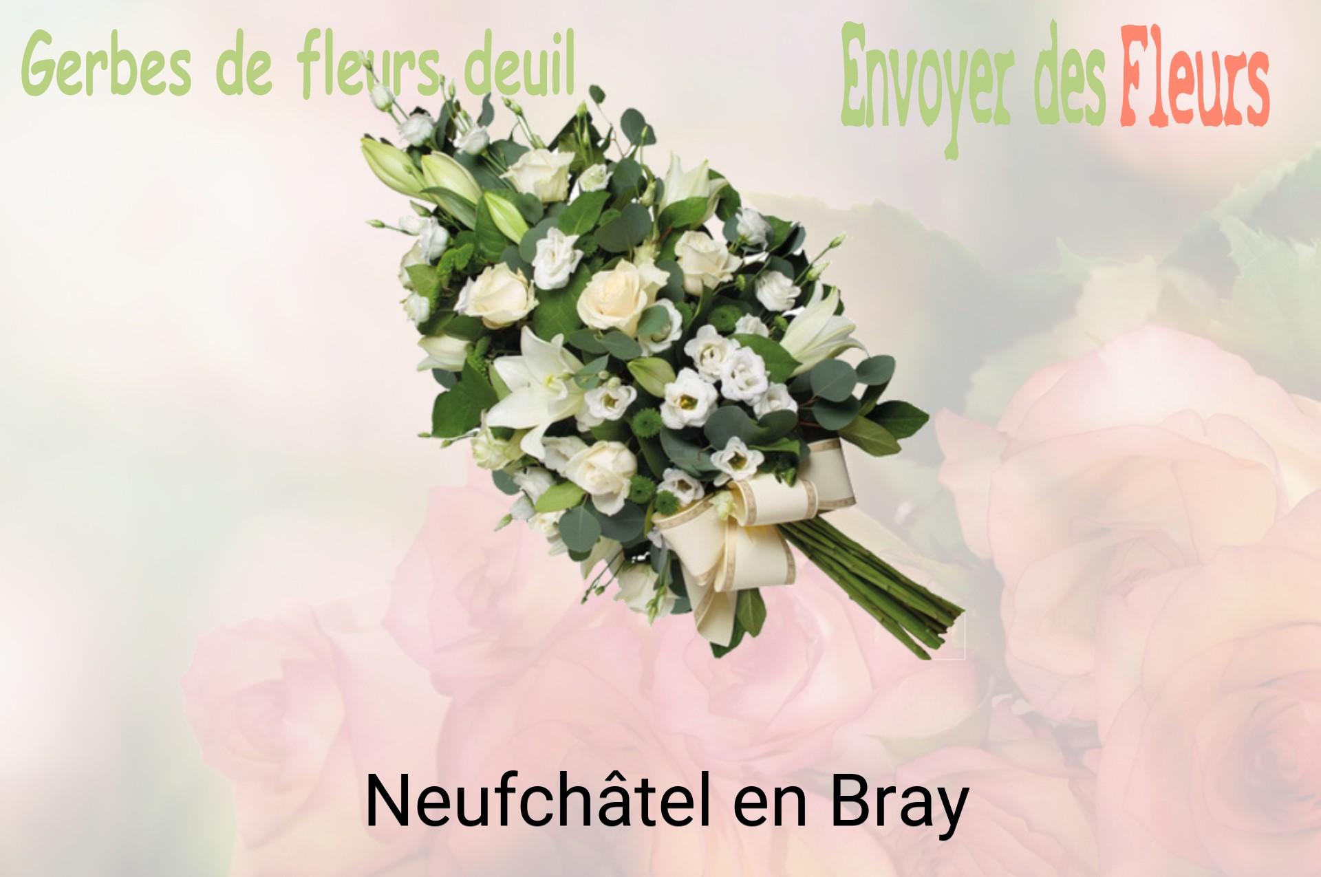 Gerbe de fleurs de deuil livrée à Neufchâtel-en-Bray